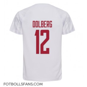 Danmark Kasper Dolberg #12 Replika Bortatröja VM 2022 Kortärmad